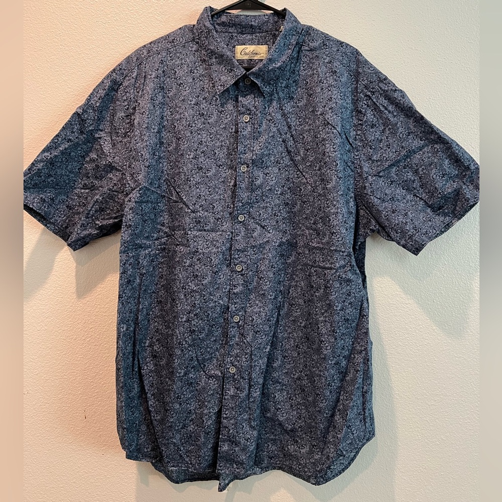 Stitch Fix California Shirt Co - Short Sleeve Woven Shirt - Blue - XXL Tall